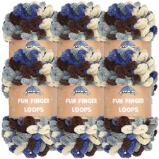 JubileeYarn Fun Finger Loops Yarn - 100g/Skein Jumbo Polyester - Hephaestus -... picture
