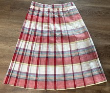 VTG Fundamental Things plaid Pleated Midi Skirt Multicolor Preppy Academic Sz 18 picture