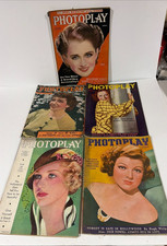 Vintage Photoplay Magazine Lot of 5 1932-1936 Joan Crawford, Jean Harlow picture