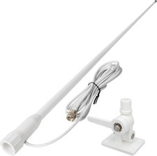 VHF Marine Antenna 3Dbi PL259 NOAA Weather 156-163Mhz W/Ratchet Mount picture