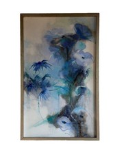 Original Floral Oil Painting Signed Yollick 1975 picture