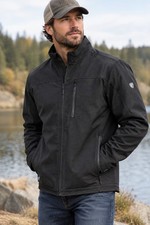 KÜHL Impakt Jacket Men’s Large Gotham Black Softshell Grid Fleece Wind Water Res picture