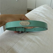 Tiffany & Co. Mint Green Leather Adjustable Dog Pets Collar Medium  picture