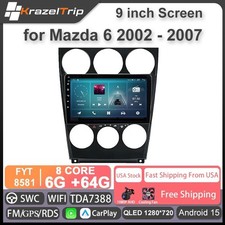 8 Core 6+64G Android 15 Car Radio for Mazda 6 2002 - 2007 CarPlay Audio WIFI GPS picture