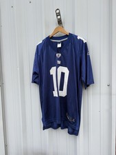 Reebok NFL On Field NY Giants Eli Manning #10 Blue Football Jersey Men's Large picture