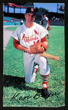 1964 Rawlings Glove Box Hand-Cut Ken Boyer Baseball Card - Cardinals - Rare picture