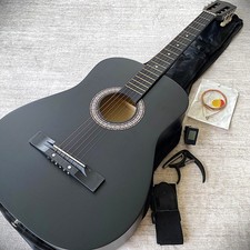 Black Parlor Acoustic Guitar Starter Package, 38