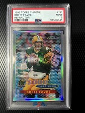 1996 Topps Chrome - 3000 Yard Club Brett Favre #131 Refractor PSA 9 Rare Low Pop picture