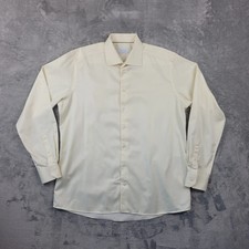 Eton Mens 18 46 XXL Dress Shirt Ivory 100% Cotton Contemporary Fit Floral Trim picture