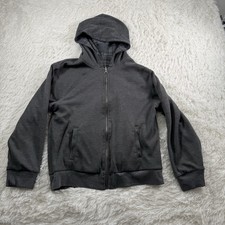 Vintage 1960s Double Face Reversible Talon Zipper Hoodie Waffle Weave Thermal M picture