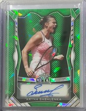 2025 Leaf Metal Aryna Sabalenka Auto Autograph Crystal Green #d /35 picture
