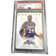 2012-13 Panini Crusade Nobility #4 Kobe Bryant PSA 10 GEM MINT  Angel Wings Rare picture