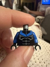 LEGO 2006 Nightwing Torso 973pb0230c01 Batman Blue V Logo Genuine Rare picture