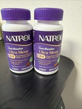 2pk of Natrol Ultra Sleep 3-in-1, 5mg Melatonin, GABA, 60 Tablets in total picture