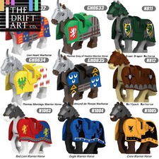 City Animals Medeival Knights Horse Warhorse Eagle for LEGO Building Blocks Sets picture