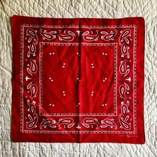 Pair 2 Lot Vintage 1930s Elephant Trunk Down Bandanas Paisley Selvedge picture