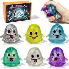 Pinkiwine 6 Pack Halloween Ghost Stress Balls Squishy Toys for Kids Stress Relie picture