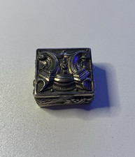Antique Art Nouveau Repousse Sterling Silver Pill Box picture