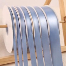 91m Dusty Blue Satin Polyester Ribbons Christmas Wedding Favor Box Gift Wrapping picture