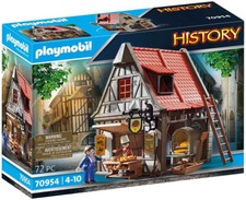 Playmobil History Set 70954 Medieval Bakery Shop Baguettes Croissant NEW Boxed picture