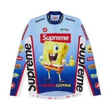 SUPREME SPONGEBOB SQUAREPANTS CASTELLI L/S CYCLING JERSEY SIZE L BRAND NEW picture