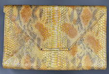 Vintage Abas Snakeskin Envelope Clutch Purse  picture