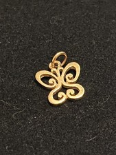 ESTATE JAMES AVERY SOLID 14K YELLOW GOLD SPRING BUTTERFLY CHARM #8098 picture