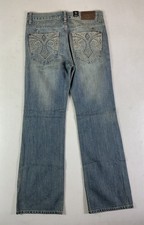 Y2K Vtg Marc Ecko Men's Jeans 33x33 Blue Embroidered (Fits 32x31) NWT Boot picture