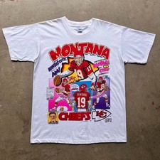 Kansas City Chiefs Joe Montana crazy comic shirt reprint VK14564 picture