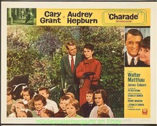 CHARADE LOBBY CARD #6 AUDREY HEPBURN CARY GRANT 11x14 In. Size Movie Poster 1963 picture