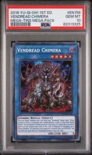 PSA 10 YuGiOh Vendread Chimera First Edition Secret Rare MP18-EN158 picture