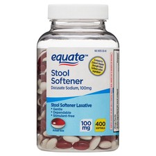 Equate Stool Softener Laxative Softgels for Constipation, 100 mg, 400 Count picture