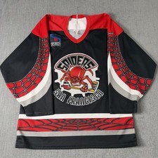 Vintage 1995-96 San Francisco Spiders Hockey Jersey Large IHL Minor League 90s picture