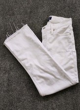 J.Crew Mid Rise Flare Crop White Pants Sz 25 picture