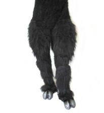 Legs & Hooves Black Hairy Pants & Feet Beast Adult Zagone Halloween Costume picture