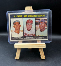 Topps 1967 Topps #238 Strikeout Leaders NL League Leaders Koufax Bunning Veale picture