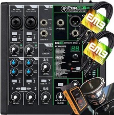 Mackie ProFX6v3 6-channel Mixer w/ USB + 2x EMB XLR Cables + Magnet Phone Holder picture
