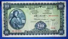 1964 Ireland Irish Eire Ten pounds £10 banknote, Lady Lavery [34149] picture