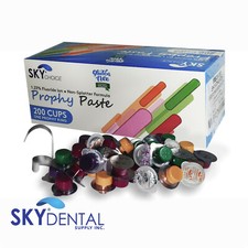 Dental Prophy Paste 200 cups Prophylaxis Non Splatter Medium Grit Assorted Flav. picture
