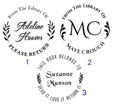 Custom Hand Held Monogram Embosser-From The Library of - Custom Gift Embosser picture