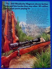 1979 WEATHERBY .300 MARK V MAGNUM BOLT ACTION HUNTING RIFLE ORIGINAL PRINT AD picture