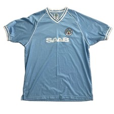 Manchester City 1983 Home Football Shirt Retro Score Draw Soccer Jersey Size XXL picture