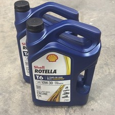 Shell Rotella T6 Full Synthetic 10W-30 Diesel Engine Oil, 1 Gallon, 2Pack picture