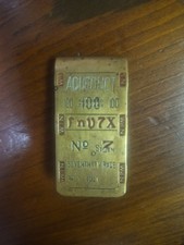 Vintage Aqueduct Racetrack Money Clip - $100 Parimutual Win Ticket picture