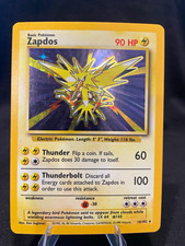 1999 Pokemon TCG Zapdos 016/102 Base Set Holo Rare EN Mod Play picture