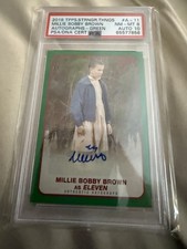 2018 Topps Stranger Things Millie Bobby Brown #/50 Green PSA 8 Auto 10 RC picture