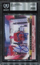 JURAJ SLAFKOVSKY signed 2022 YOUNG GUNS CANVAS ROOKIE CARD RC YG BECKETT 10 BAS picture