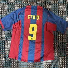 Vintage 2004-05 FC Barcelona Home (Authentic) Football Jersey Size XXL #9 ETO’O picture