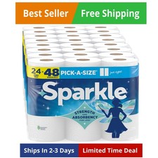 Sparkle Pick-A-Size Paper Towels, 24 Double Rolls 2,640 Sheets Total - Strong... picture