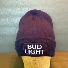 Bud Light Beanie Hat Blue White Logo One Size Fits All picture